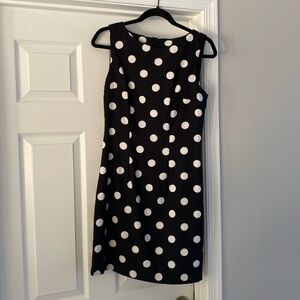Black and White Polka Dot Sleeveless Dress